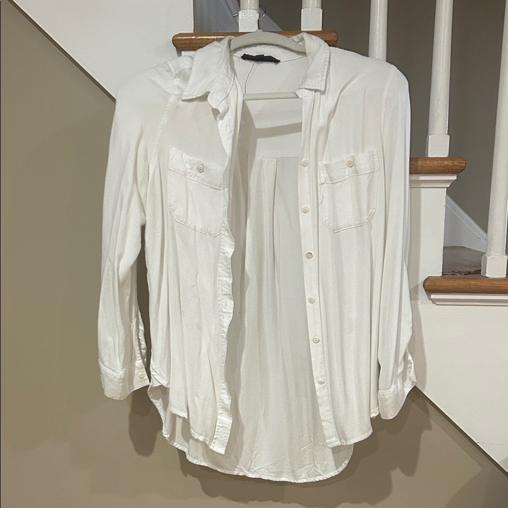 Jane and Delancey White Button Down Shirt